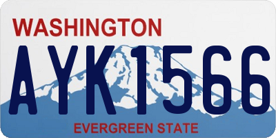 WA license plate AYK1566