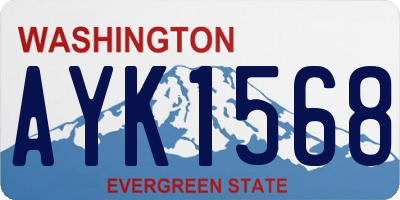WA license plate AYK1568