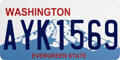WA license plate AYK1569