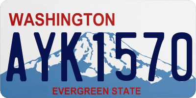 WA license plate AYK1570