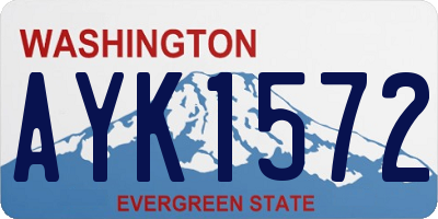WA license plate AYK1572