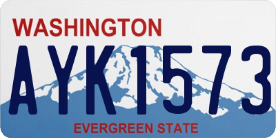 WA license plate AYK1573