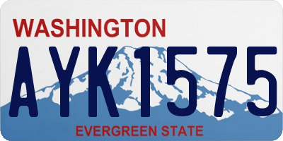 WA license plate AYK1575