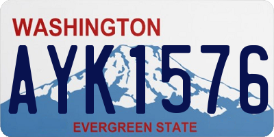 WA license plate AYK1576
