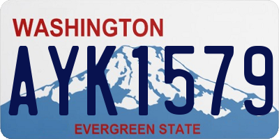 WA license plate AYK1579