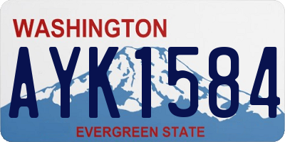 WA license plate AYK1584