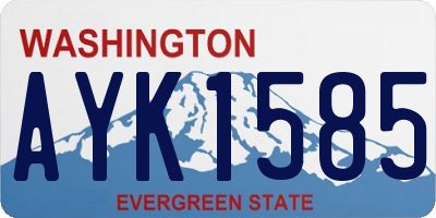 WA license plate AYK1585