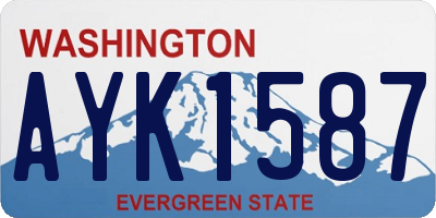 WA license plate AYK1587