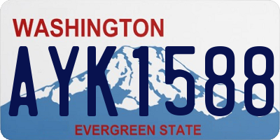 WA license plate AYK1588