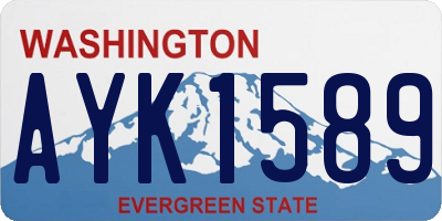 WA license plate AYK1589