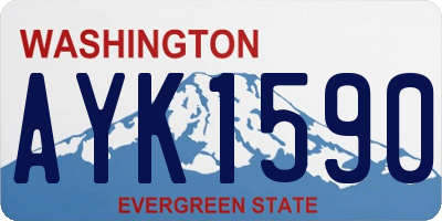 WA license plate AYK1590