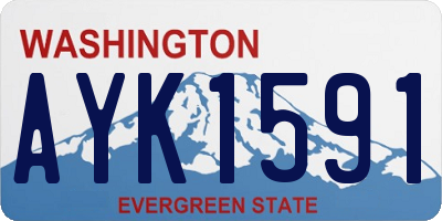 WA license plate AYK1591