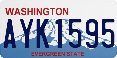 WA license plate AYK1595