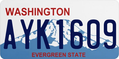 WA license plate AYK1609