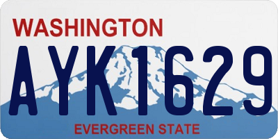 WA license plate AYK1629