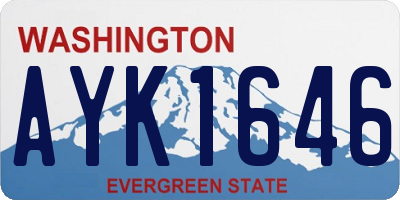 WA license plate AYK1646