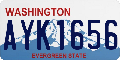 WA license plate AYK1656