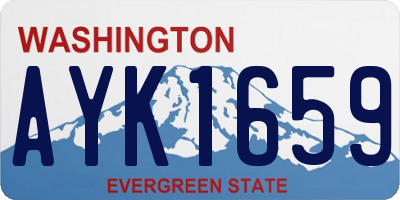 WA license plate AYK1659