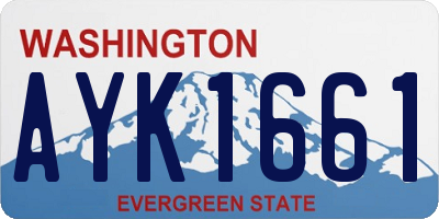 WA license plate AYK1661