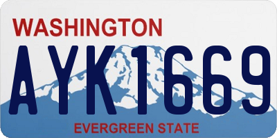 WA license plate AYK1669