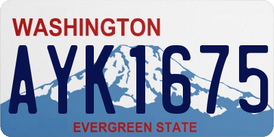 WA license plate AYK1675