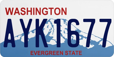 WA license plate AYK1677