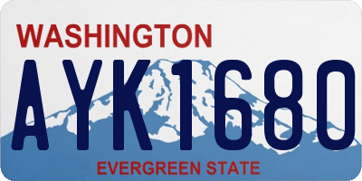 WA license plate AYK1680
