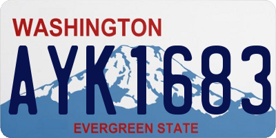 WA license plate AYK1683