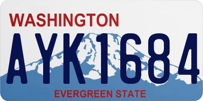 WA license plate AYK1684