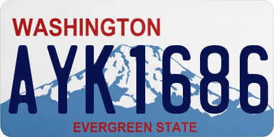 WA license plate AYK1686