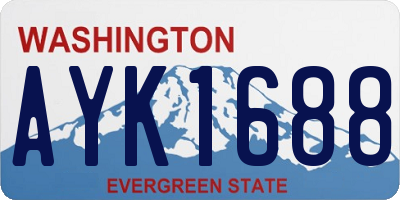 WA license plate AYK1688