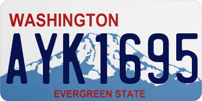 WA license plate AYK1695