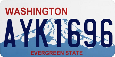 WA license plate AYK1696