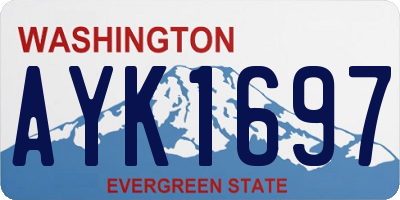 WA license plate AYK1697