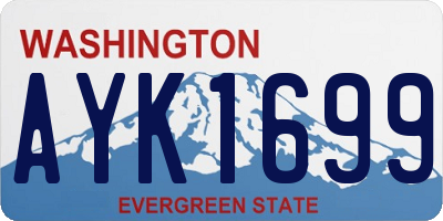 WA license plate AYK1699