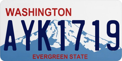 WA license plate AYK1719