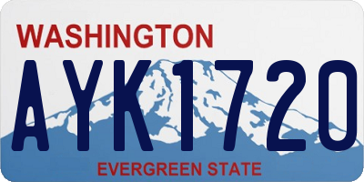 WA license plate AYK1720