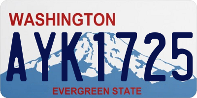 WA license plate AYK1725