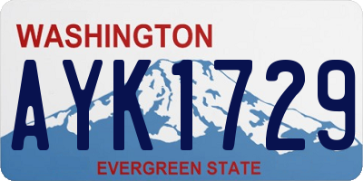WA license plate AYK1729