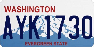 WA license plate AYK1730