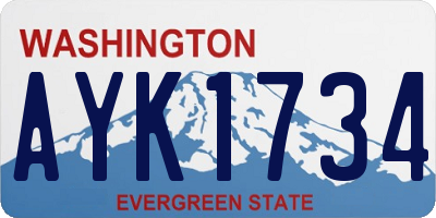 WA license plate AYK1734