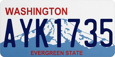 WA license plate AYK1735