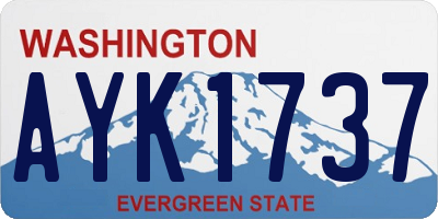 WA license plate AYK1737