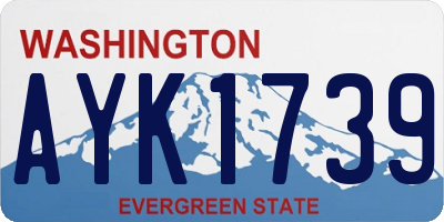 WA license plate AYK1739