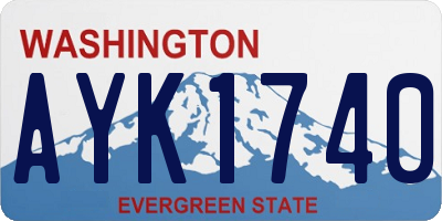 WA license plate AYK1740