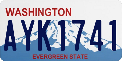 WA license plate AYK1741