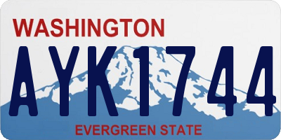 WA license plate AYK1744