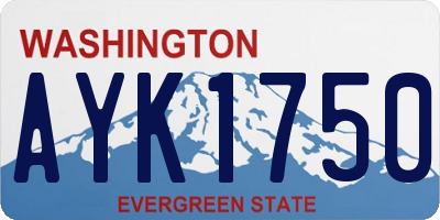 WA license plate AYK1750