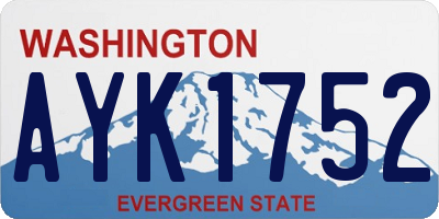 WA license plate AYK1752