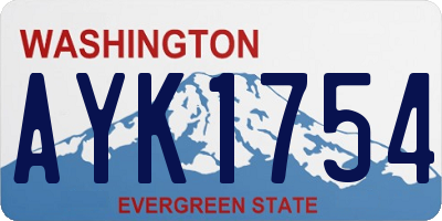 WA license plate AYK1754